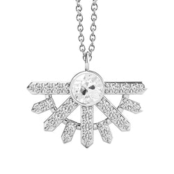 Gold 14K Natürlich Diamant Anhänger rund alter Bergmann Lünette Set 4 Karat