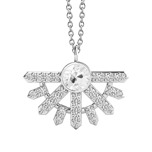 Gold 14K Natürlich Diamant Anhänger rund alter Bergmann Lünette Set 4 Karat - harrychadent.ch
