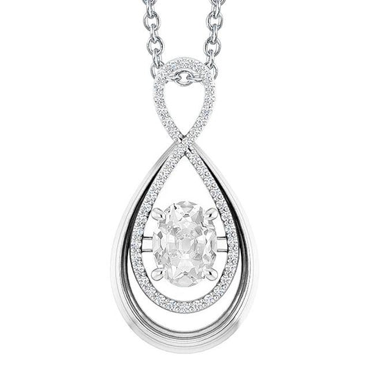 Gold Echt Diamant Anhänger Birnenförmig Rund & Oval Alter Bergmann 2,50 Karat