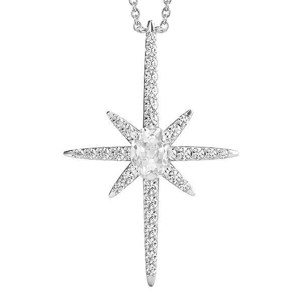 Gold Echt Diamant Anhänger Kreuz Rund & Oval Alter Bergmann 2.50 Karat