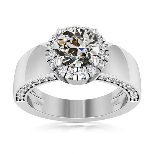 Goldener Halo Ehering Altschliff Naturliche Diamant Breitband 4,75 Karat