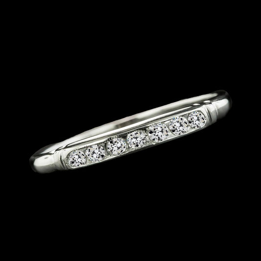 Halbe Ewigkeit Band Runder Echt Diamanten Im Alten Minenschliff 1,75 Karat