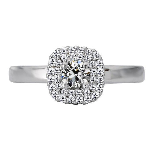 Halo-Jubiläumsring Für Damen Alter Bergmann Echt Diamant 3 Karat