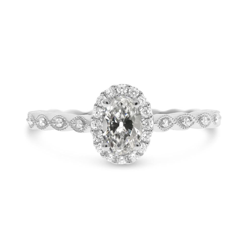 Halo-Jubiläumsring Für Damen Ovaler Echt Diamant Im Alten Minenschliff 3,50 Karat - harrychadent.ch