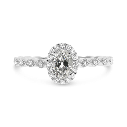 Halo-Jubiläumsring Für Damen Ovaler Echt Diamant Im Alten Minenschliff 3,50 Karat - harrychadent.ch