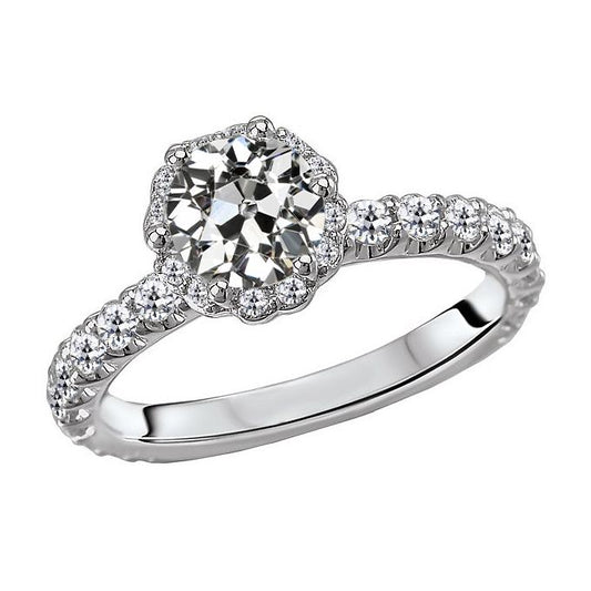 Halo-Verlobungsring Für Damen Runder Alter Bergmanns Echt Diamant 7 Karat - harrychadent.ch