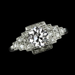 Halo Altschliff Echt Diamantring Mit Stufen 3,50 Karat Gold