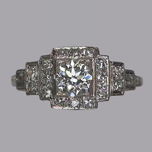 Halo Anniversary Runden alter Bergmann Natürlich Diamantring 2 Karat Weißgold 14K - harrychadent.ch