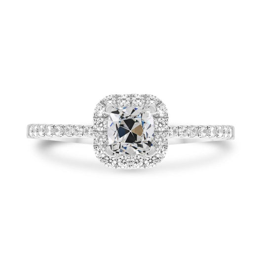 Halo Cushion Alter Bergmann Echt Diamant-Jubiläumsring 4 Karat - harrychadent.ch