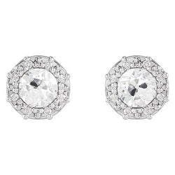 Halo Echt Diamant Ohrstecker Rund Alteuropäische Push Backs 5 Karat