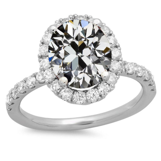 Halo Ehering Rund & Oval Alter Bergmann Naturlich Diamant Gold 11 Karat - harrychadent.ch