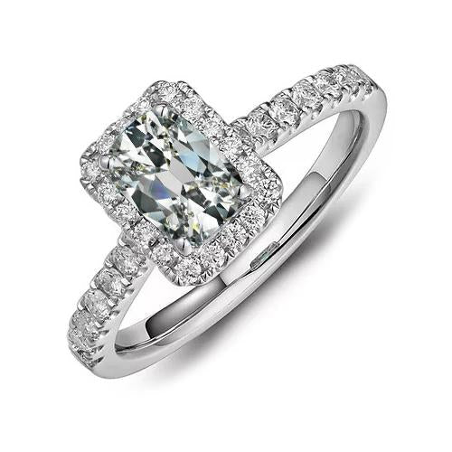 Halo Naturlich Diamantring Mit Akzenten Oval Old Mine Cut 4 Karat - harrychadent.ch