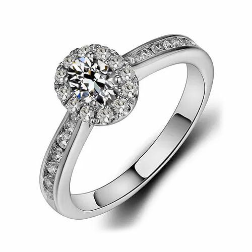 Halo Ring Oval Alter Minenschliff Naturlich Diamant Damen Goldschmuck 3 Karat - harrychadent.ch