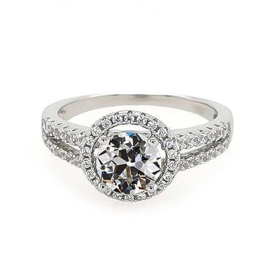 Halo Ring Rund Alter Bergmann Naturlich Diamant Split Shank Schmuck 4,50 Karat - harrychadent.ch