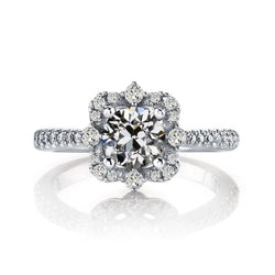 Halo Runden Alter Bergmann Echt Diamant Ehering Schmuck 3,50 Karat