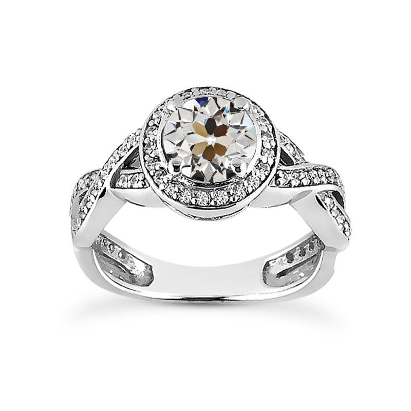 Halo Runden Alter Bergmann Naturliche Diamant Ring Infinity Style Schmuck 4,75 Karat