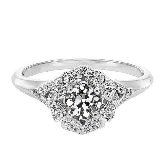 Halo Runden alter Bergmann Naturliche Diamant Ehering Blumenstil 2.50 Karat- harrychadent.ch
