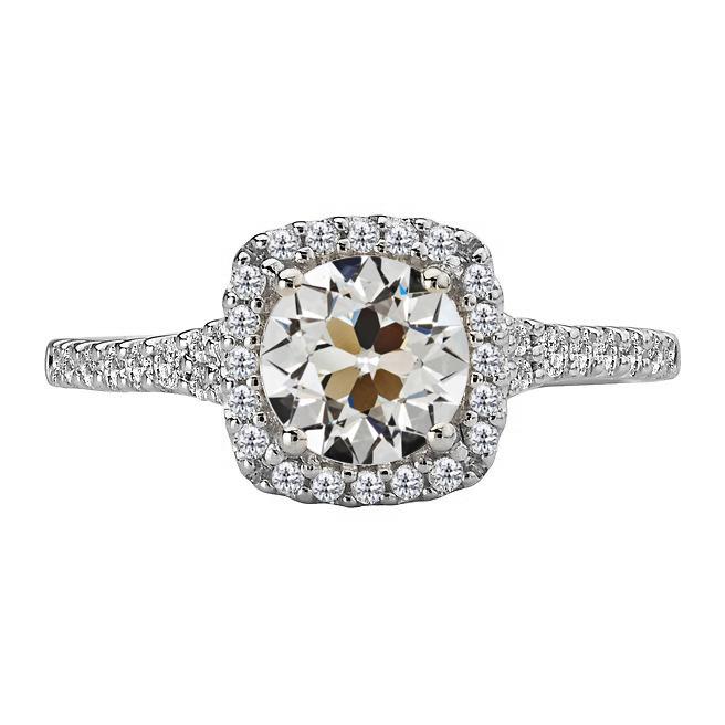 Halo Runder Echt Diamantring Im Alten Minenschliff Mit Akzenten Gold 4,50 Karat - harrychadent.ch