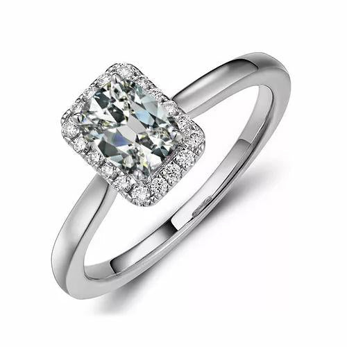 Halo Verlobungsring Oval Altschliff Naturlich Diamant Gold Damenschmuck 3 Karat - harrychadent.ch