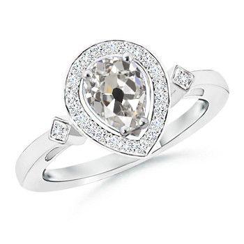 Halo Verlobungsring mit Echt Birnendiamant im Minenschliff 1,50 Karat - harrychadent.ch