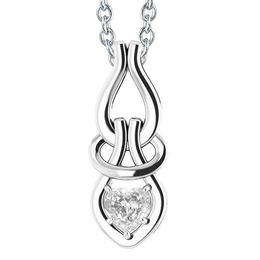Herz Old Cut Echt Diamant Solitaire Anhänger 1.50 Karat Weißgold 14K - harrychadent.ch