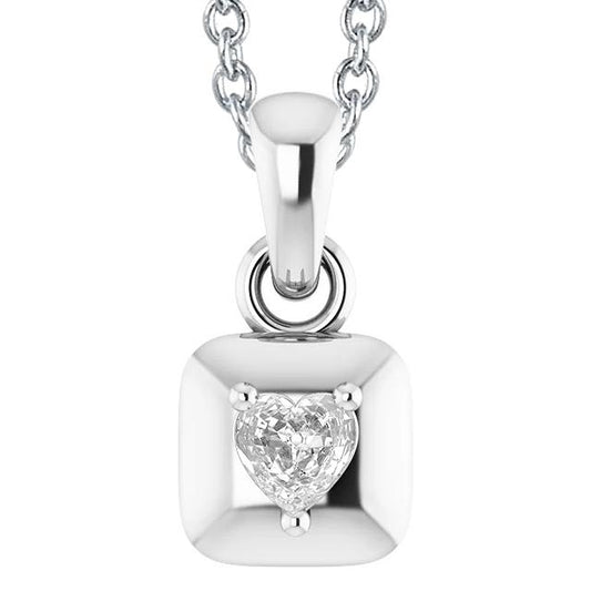 Herz Old Mine Cut 1,50 Karat Echt Diamant Anhänger Weißgold 14K