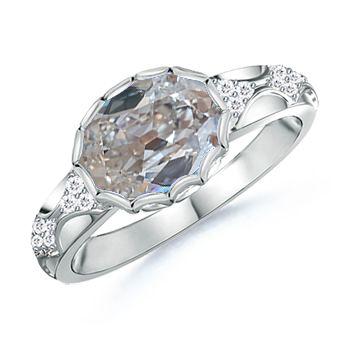 Jubiläumsring Ovaler alter Bergmann Echt Diamant 2,50 Karat Schmuck - harrychadent.ch