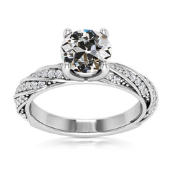 Jubiläumsring Rund Alter Bergmann Echt Diamant 4 Krappen Set 5,75 Karat