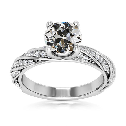 Jubiläumsring Rund Alter Bergmann Echt Diamant 4 Krappen Set 5,75 Karat