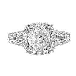 Kissen Alter Bergmann Echt Diamant Halo Ehering Split Shank 5.50 Karat