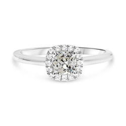 Kissen Alter Bergmann Naturlich Diamant Halo Ring 3.50 Karat