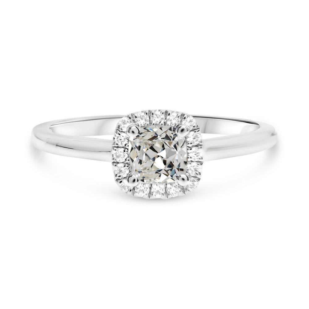 Kissen Alter Bergmann Naturlich Diamant Halo Ring 3.50 Karat - harrychadent.ch