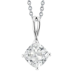Kissen Alter Bergmann Solitaire Echt Diamant Anhänger 5 Karat Schiebekette