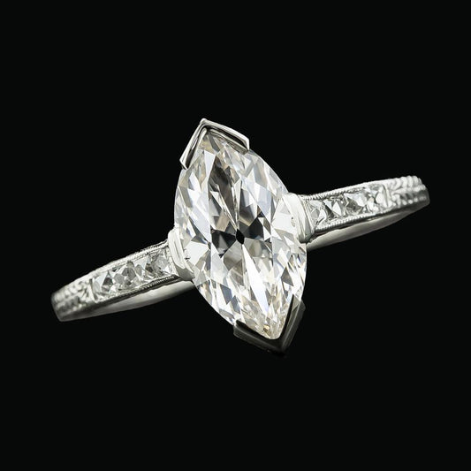 Marquise Alter Bergmann EchtDiamantring V Krappen Set Schmuck 4,75 Karat