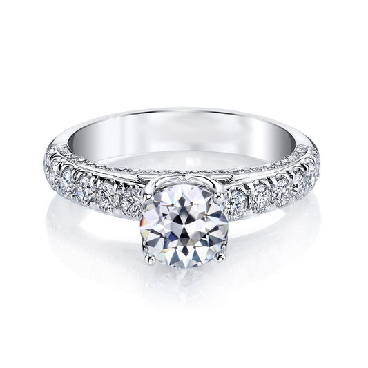 Naturlich Damenring Rund Im Alten Minenschliff Cathedral Set 5,50 Karat - harrychadent.ch