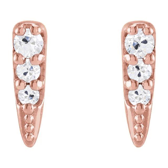 Naturlich Diamant Tropfen Ohrringe 4,50 Karat Rund Alter Bergmann Push Backs Roségold - harrychadent.ch
