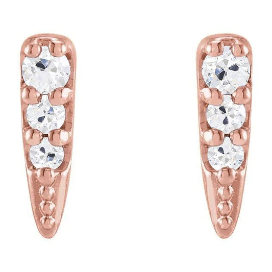 Naturlich Diamant Tropfen Ohrringe 4,50 Karat Rund Alter Bergmann Push Backs Roségold - harrychadent.ch