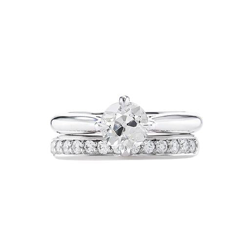 Natürlich Golddiamant-Verlobungsring im alten Schnitt, 1,75 Karat Kanalset - harrychadent.ch