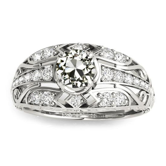 Naturliche Diamant Old Mine Cut Verlobungsring Damen Schmuck 4 Karat- harrychadent.ch