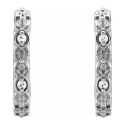 Offene Creolen Im Vintage-Stil Alter Bergmann Echt Diamants 4 Karat