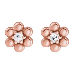 Ohrstecker Im Blumenstil 2 Karat Alter Bergmann Echt Diamanten Roségold