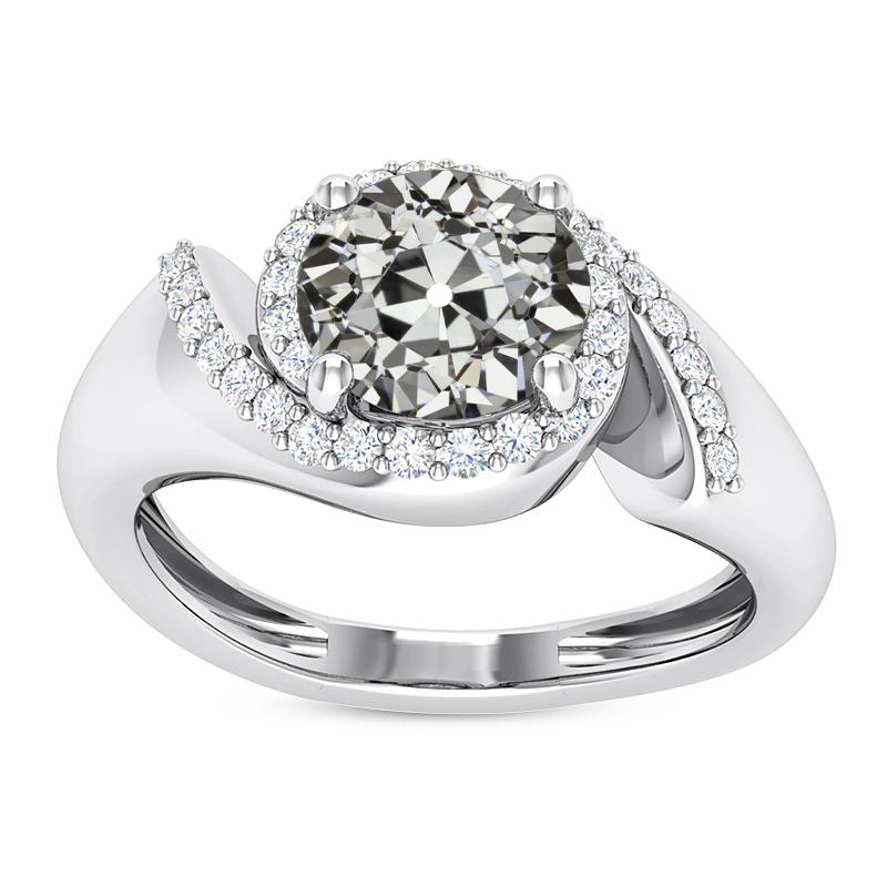 Old Mine Cut Halo Echt Diamant Fancy Ring Goldschmuck 6,50 Karat