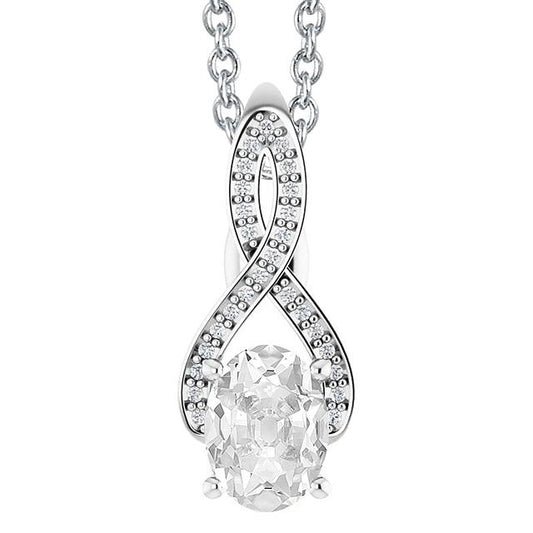 Oval Alter Bergmann & Runden Natürliche Diamant Anhänger 4,50 Karat Split Shank