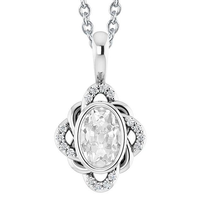 Ovaler Alter Bergmann Gold Naturlich Diamant Anhänger Lünette Mit Bügel 4,50 Karat - harrychadent.ch