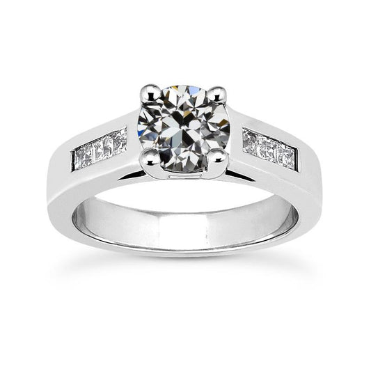 Princess & Runden Alter Bergmann Naturlich Diamant Ring Channel Set 2,75 Karat - harrychadent.ch