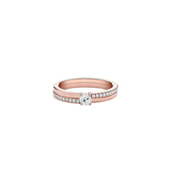 Roségold-Verlobungsring-Set Mit Runden Natürliche Diamanten Im Altschliff 1,85 Karat