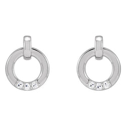 Runde Natürlich Diamant-Ohrringe 3 Karat Alter Bergmann Schmuck