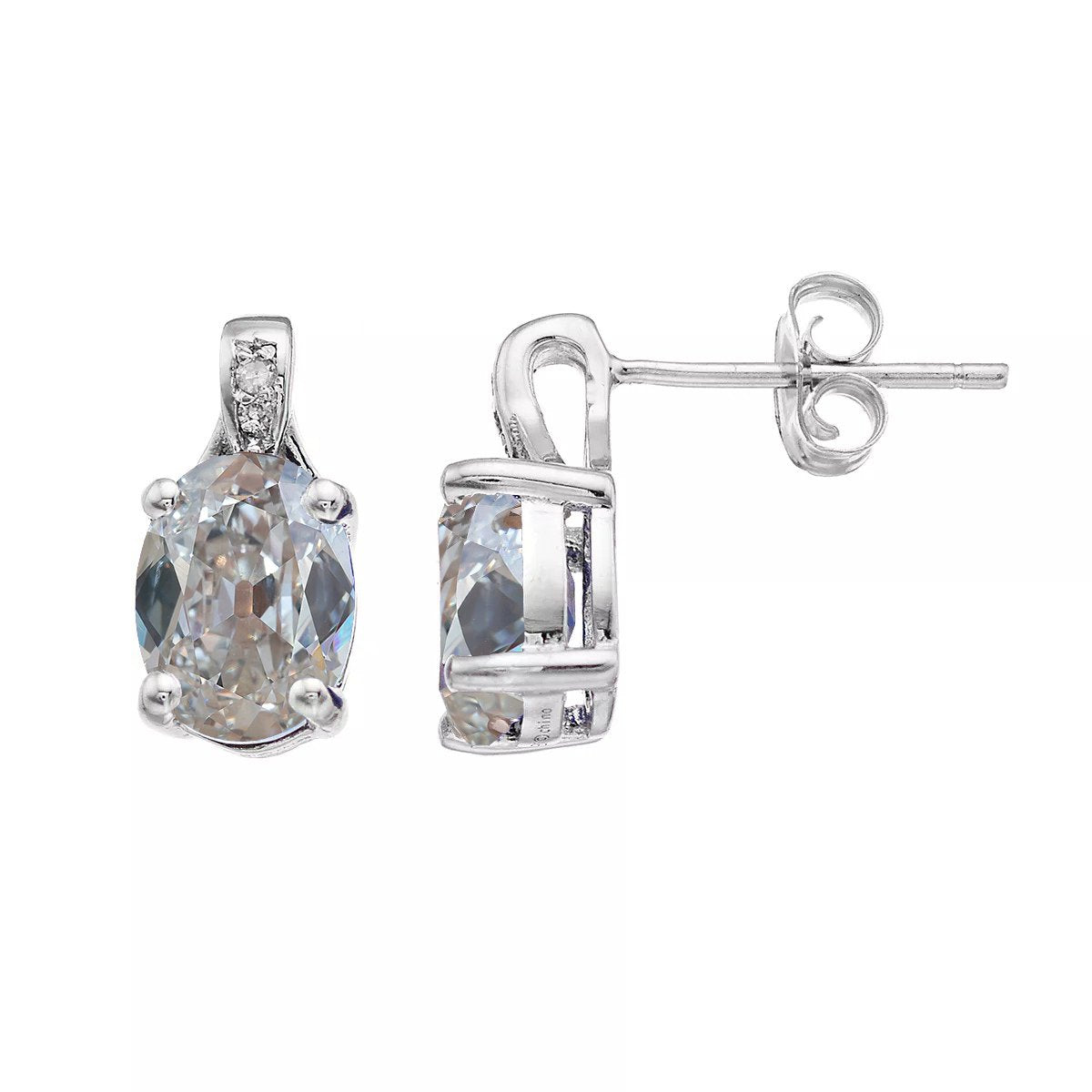 Runde & Ovale Alter Bergmann Natürlich Diamant Ohrstecker 5,50 Karat Push Backs - harrychadent.ch
