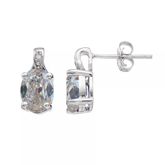 Runde & Ovale Alter Bergmann Natürlich Diamant Ohrstecker 5,50 Karat Push Backs - harrychadent.ch