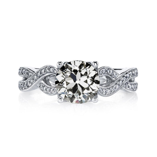 Runder Alter Bergmann Echt Diamant Ehering Infinity Style 5.50 Karat